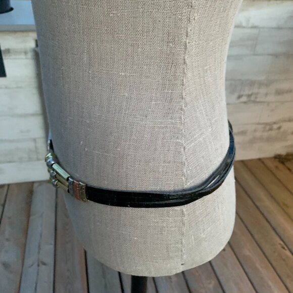 Vintage Century Metal Beaded Leather Hip Waist Drape Belt Southwestern Boho - Picture 4 of 15